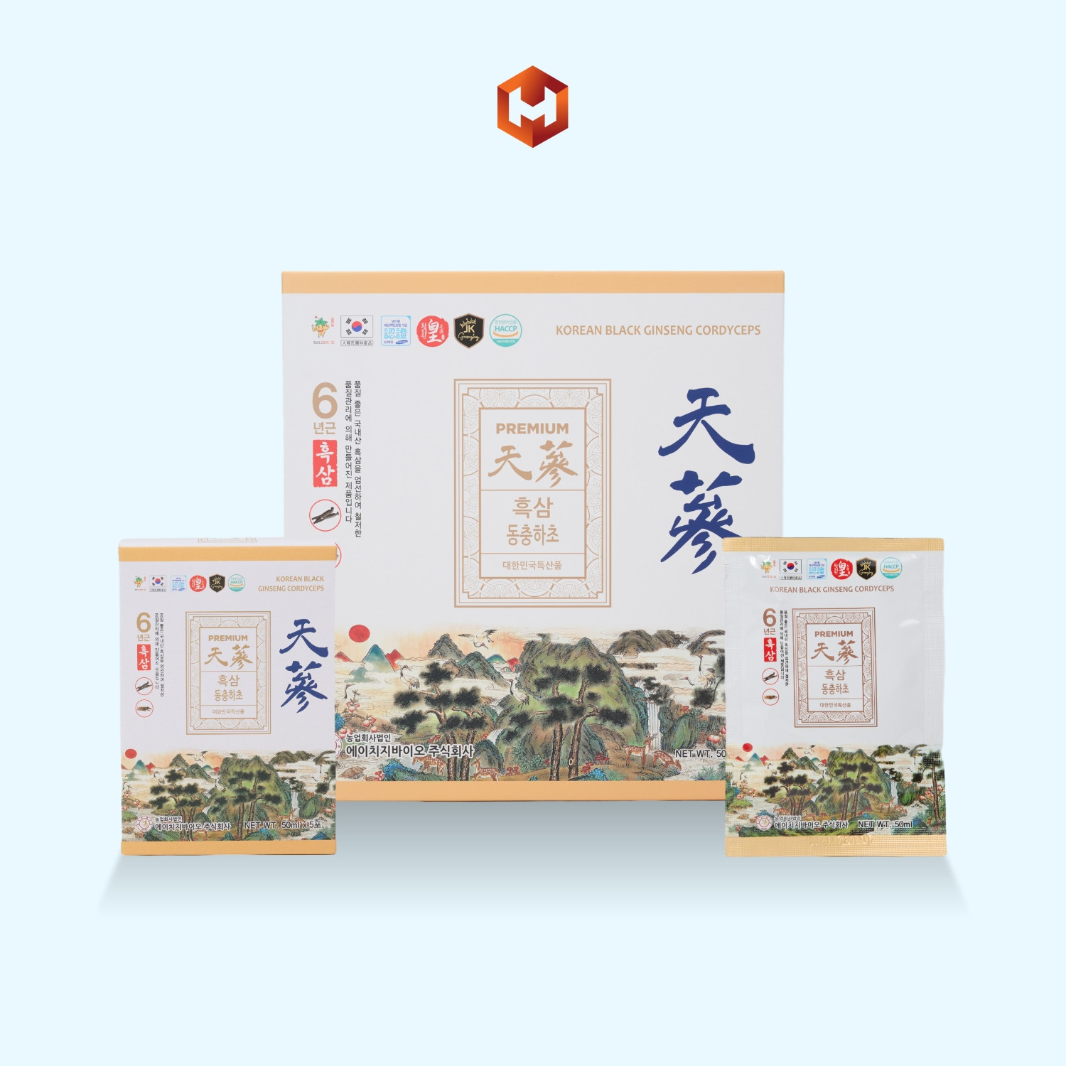 Nước Hắc Sâm Đông Trùng 50ml X 60 Gói